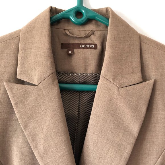 Cassis Mole Brown Wool Suit Jacket - Picture 3 of 5